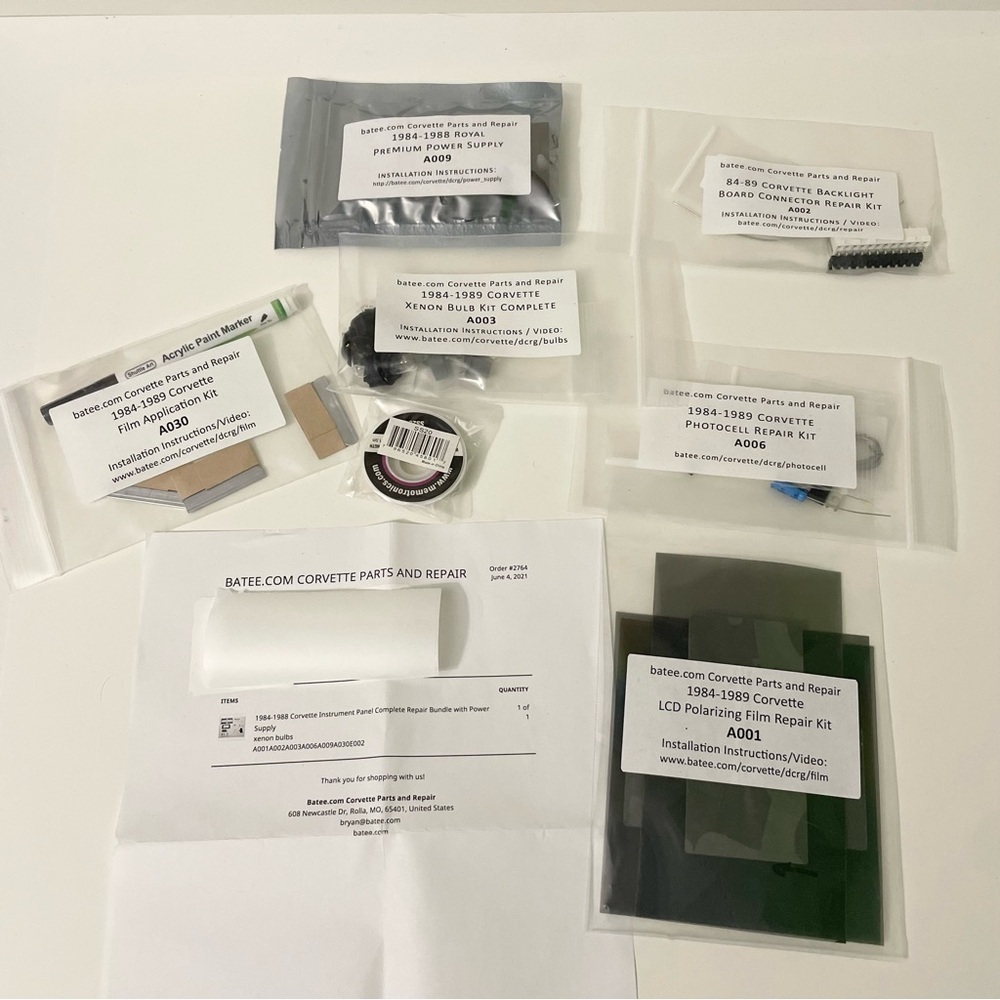 1984-1988 Corvette Instrument Panel Complete Repair Bundle with Power Supply